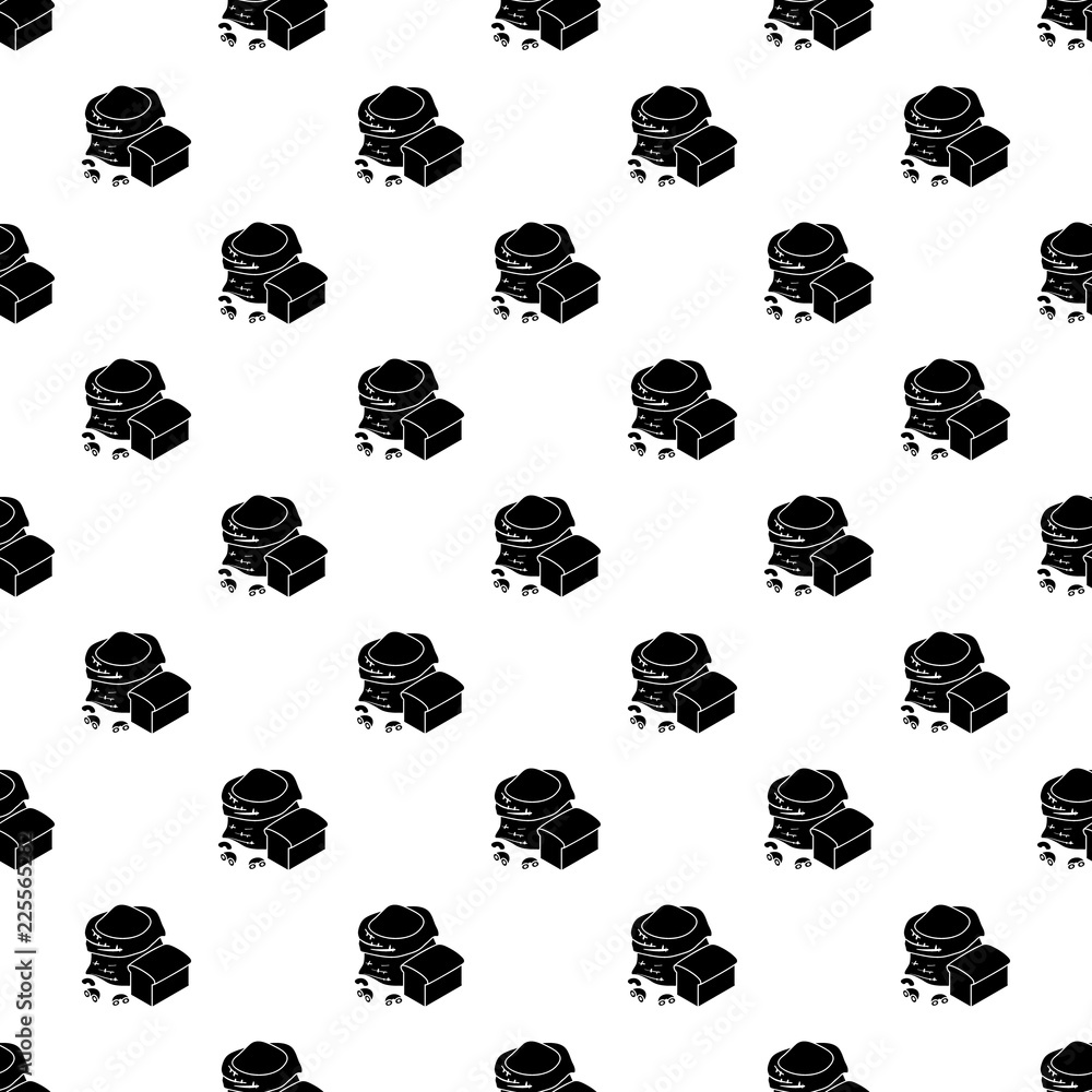 Poster Flour production pattern vector seamless repeating for any web design
