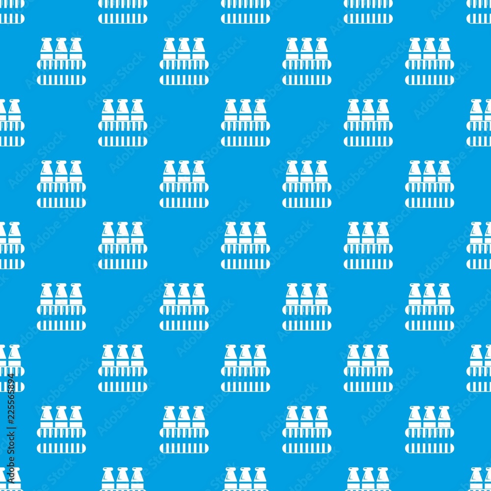 Poster bottles milk pattern vector seamless blue repeat for any use