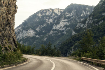 Piva river canyon in the northern Montenegro