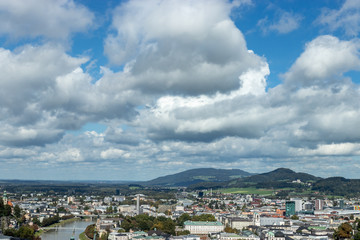 Fototapeta na wymiar Salzburg view from the castle