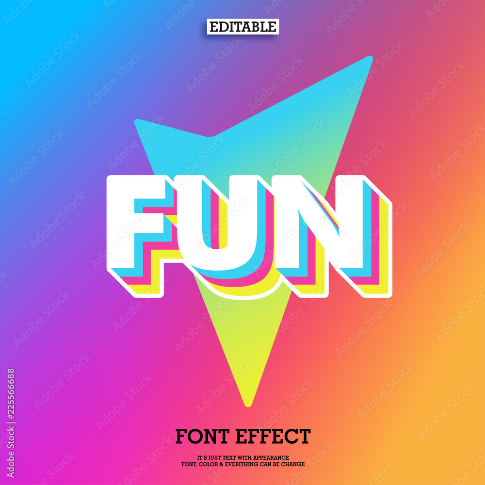 Poster friendly marshmallow text effect with soft color and background