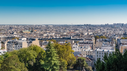 Fototapeta na wymiar Paris, panorama of the city, from Montmartre hill 