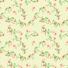 UFO military camouflage seamless pattern in yellow, red and different shades of green colors