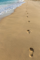 Footsteps on sand