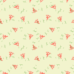 UFO military camouflage seamless pattern in yellow, red and different shades of green colors