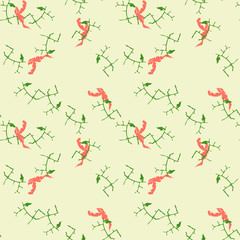 UFO military camouflage seamless pattern in yellow, red and different shades of green colors
