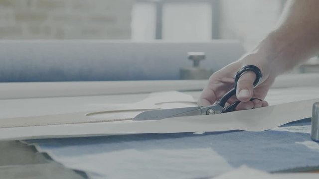 Fashion designer working in his studio