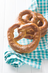 Tasty salted pretzels.