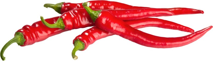 Hot red chili peppers