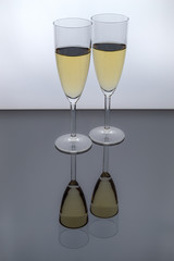 glasses of champagne for Christmas