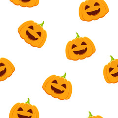 Seamless Pumpkin Vector Pattern