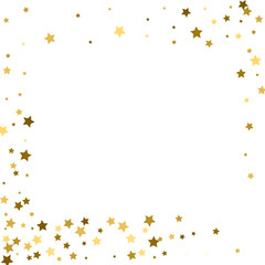 frame gold stars on a white background