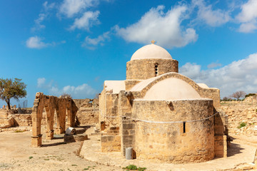 Ancient 12th century church of Panagia Odigitria (the Guiding Blessed Virgin Mary) in Cyprus.