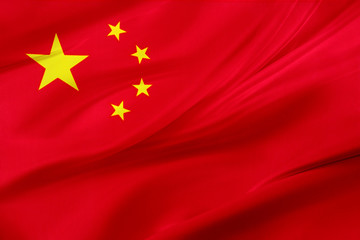 Silky Chinese flag