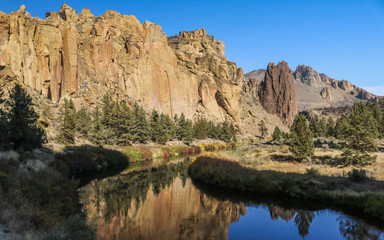 Reflection in the Crooked River, Smith Rock State Park, Oregon