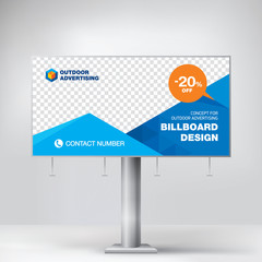 Billboard, creative design for outdoor advertising, banner for posting photos and text, modern graphic background, business concept for promotion