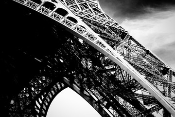 Francia, Parigi Torre Eiffel in bianco e nero