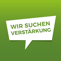 Wir suchen Verstärkung - Banner - grün