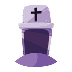 halloween gravestone isolated icon