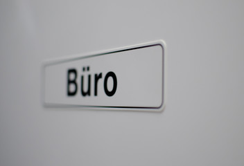 Türschild Büro