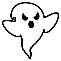 happy halloween ghost character