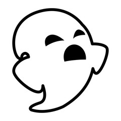 happy halloween ghost character
