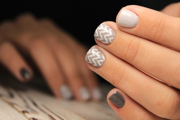 beautiful nail art manicure