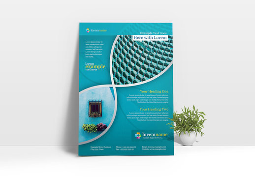 Flyer Layout with Infinity Photo Element