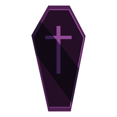 happy halloween coffin icon