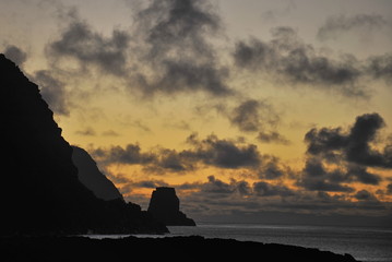 Easter Island. The picturesque coast of the Pacific Ocean.