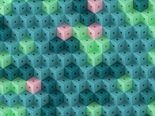 multicolor cubic pattern