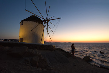 Mykonos by night - Aegean sea - Cyclades - Greece © claudio968