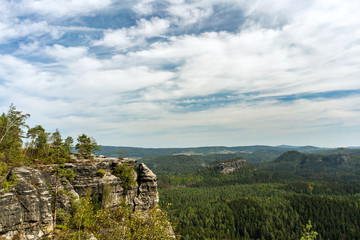 Elbsandsteingebirge, Sächsische Schweiz, typische Berglandschaft