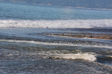 Scenery of early autumn beach