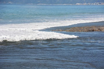 Scenery of early autumn beach