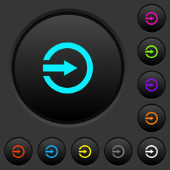 Import dark push buttons with color icons