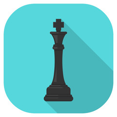 Vector Flat Icon Chess Game Illustration.