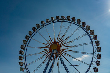 Ferris wheel (Riesenrad) on the Oktoberfest in Munich - Germany