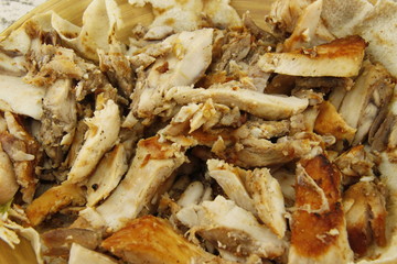 Poulet grillé shawarma en tranches