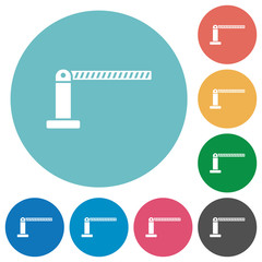Closed barrier flat round icons
