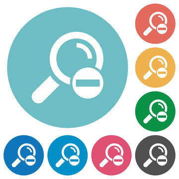 Remove search term flat round icons