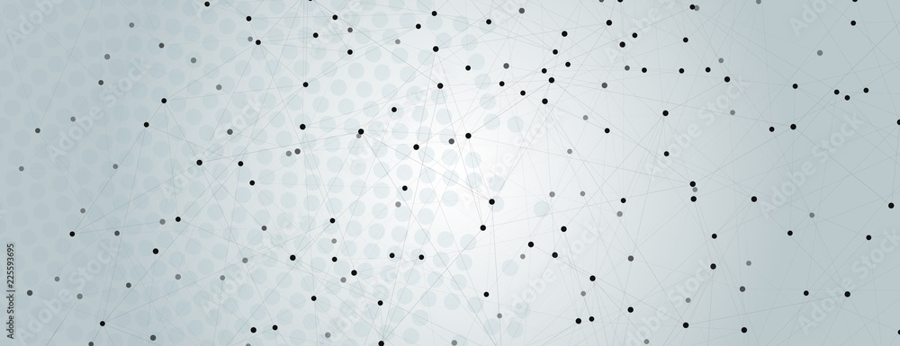 Leinwandbilder vector white background abstract technology communication data science and geometric graphic design