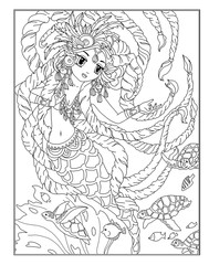 Coloring page The Mermaid
