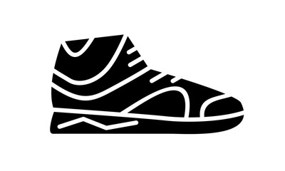 Running shoes icon fitness. Simple style sneaker.