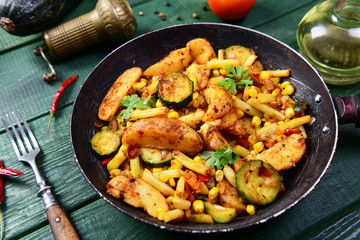 Grilled vegetables from the pan - spanish style