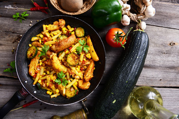 Grilled vegetables from the pan - spanish style