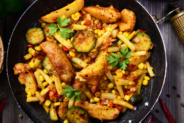 Grilled vegetables from the pan - spanish style