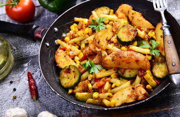 Grilled vegetables from the pan - spanish style