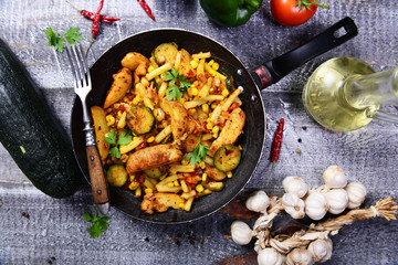 Grilled vegetables from the pan - spanish style