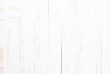 Top view of white wood texture background, wooden table.